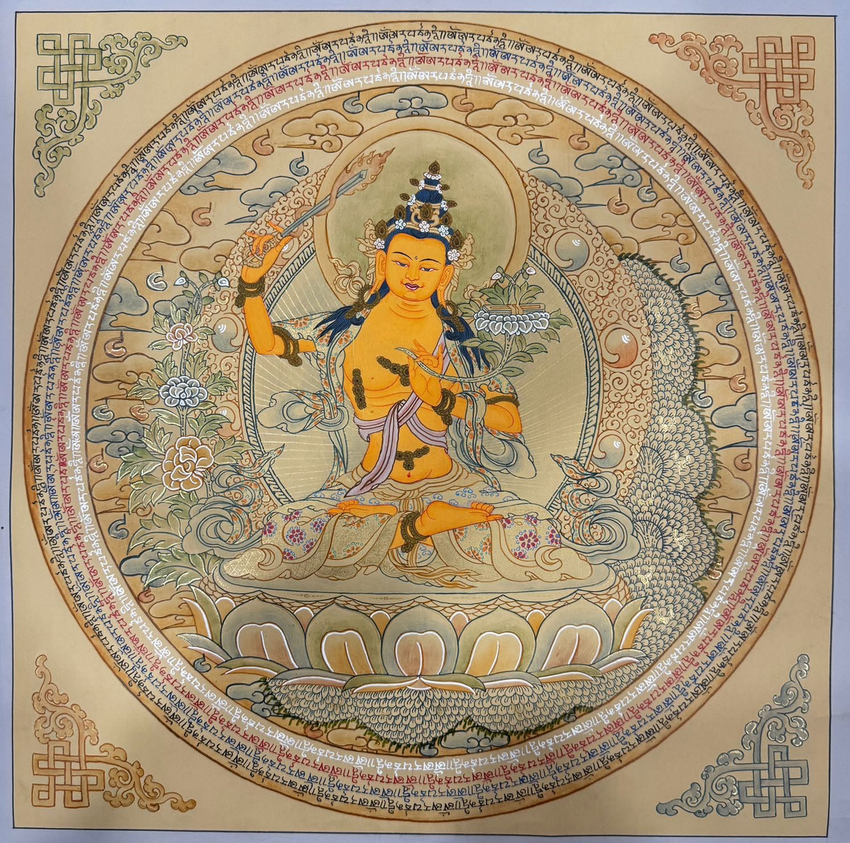 Authentic hand-painted Thangka